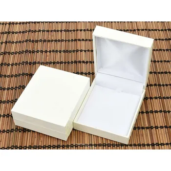 Dárková krabička Dárková koženková krabička bílá ( 8 x 7cm)