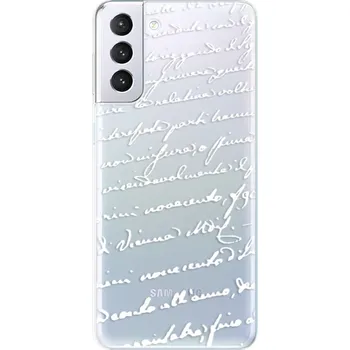 Pouzdro na mobilní telefon Odolné silikonové pouzdro iSaprio - Handwriting 01 - white - Samsung Galaxy S21+