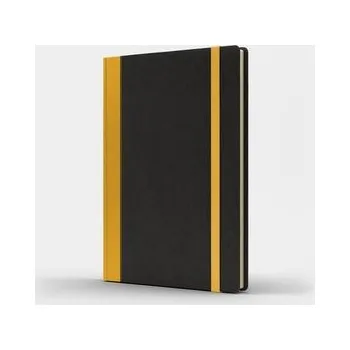 Set školních potřeb Notatnik A5 Pro M+ gładki czarny/żółty