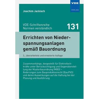 Errichten von Niederspannungsanlagen gemäß Bauordnung - Jackisch, Joachim