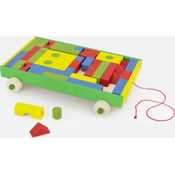 ostatní stavebnice Stavebnice kostky s vozíkem