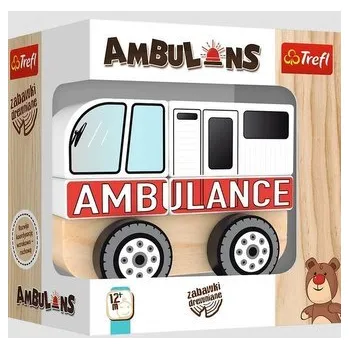 Dřevěná hračka Zabawka drewniana - Ambulans TREFL