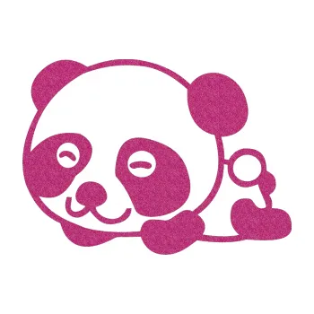 Samolepící dekorace SAMOLEPKA Panda 003 levá (90 - Ultra Metalic růžová) NA AUTO, NÁLEPKA, FÓLIE, POLEP, TUNING, VLASTNÍ TEXT, TISK, AUTOSAMOLEPKY.cz, POLEPY, OBRÁZEK, LOGO, SAMOLEPKY