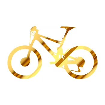 Polep vozidla SAMOLEPKA Kolo 001 levá - (horské kolo) (81 - chrom fólie zlatá zrcadlová) NA AUTO, NÁLEPKA, FÓLIE, POLEP, TUNING, VLASTNÍ TEXT, TISK, AUTOSAMOLEPKY.cz, POLEPY, OBRÁZEK, LOGO, SAMOLEPKY