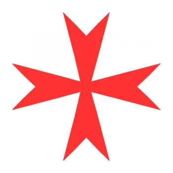 samolepka Maltézský kříž 002 (02 - světle červená) SAMOLEPKA NA AUTO, NÁLEPKA, FÓLIE, POLEP, TUNING, VLASTNÍ TEXT, TISK, AUTOSAMOLEPKY.cz, POLEPY, OBRÁZEK, LOGO, 3D STICKERS