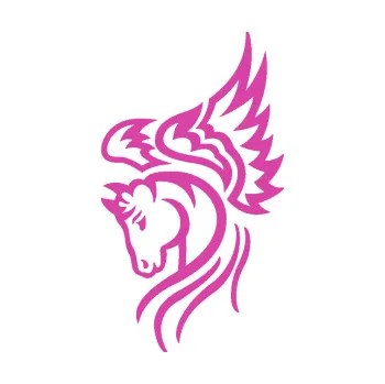 Samolepící dekorace Pegas 003 levá okřídlený kůň hlava (16 - růžová) SAMOLEPKA NA AUTO, NÁLEPKA, FÓLIE, POLEP, TUNING, VLASTNÍ TEXT, TISK, AUTOSAMOLEPKY.cz, POLEPY, OBRÁZEK, LOGO, 3D STICKERS