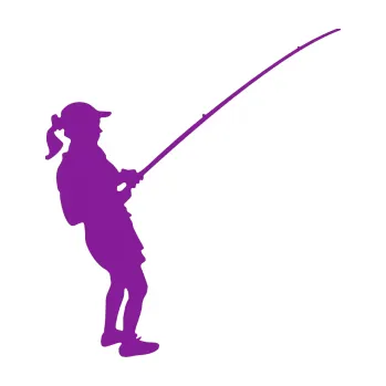 Polep vozidla SAMOLEPKA Rybář 005 pravá (14 - fialová) NA AUTO, NÁLEPKA, FÓLIE, POLEP, TUNING, VLASTNÍ TEXT, TISK, AUTOSAMOLEPKY.cz, POLEPY, OBRÁZEK, LOGO, SAMOLEPKY