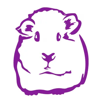 Samolepící dekorace Morče 001 levá (14 - fialová) SAMOLEPKA NA AUTO, NÁLEPKA, FÓLIE, POLEP, TUNING, VLASTNÍ TEXT, TISK, AUTOSAMOLEPKY.cz, POLEPY, OBRÁZEK, LOGO, 3D STICKERS