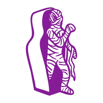 Polep vozidla SAMOLEPKA Mumie 002 pravá (14 - fialová) NA AUTO, NÁLEPKA, FÓLIE, POLEP, TUNING, VLASTNÍ TEXT, TISK, AUTOSAMOLEPKY.cz, POLEPY, OBRÁZEK, LOGO, SAMOLEPKY