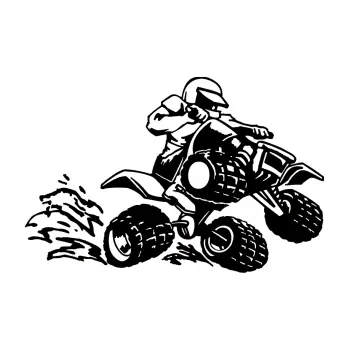 Samolepící dekorace SAMOLEPKA Čtyřkolka 003 pravá (01 - černá) NA AUTO, NÁLEPKA, FÓLIE, POLEP, TUNING, VLASTNÍ TEXT, TISK, AUTOSAMOLEPKY.cz, POLEPY, OBRÁZEK, LOGO, SAMOLEPKY