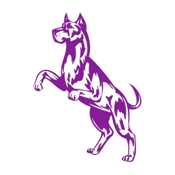 Polep vozidla SAMOLEPKA Pes 040 levá (14 - fialová) NA AUTO, NÁLEPKA, FÓLIE, POLEP, TUNING, VLASTNÍ TEXT, TISK, AUTOSAMOLEPKY.cz, POLEPY, OBRÁZEK, LOGO, SAMOLEPKY