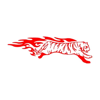 Samolepicí dekorace na vozidlo Animal flames 079 pravá tygr (74 - Fluorescentní červená) SAMOLEPKA NA AUTO, NÁLEPKA, FÓLIE, POLEP, TUNING, VLASTNÍ TEXT, TISK, AUTOSAMOLEPKY.cz, POLEPY, OBRÁZEK, LOGO, 3D STICKERS