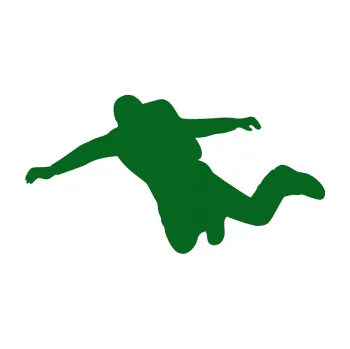 Autodoplněk Samolepka na auto Parašutista 001 levá (20 - tmavě zelená) NÁLEPKA, FÓLIE, POLEPY, TUNING, VLASTNÍ TEXT, TISK, AUTOSAMOLEPKY.cz, SAMOLEPKY, OBRÁZEK, LOGO, VÝROBA, PRODEJ