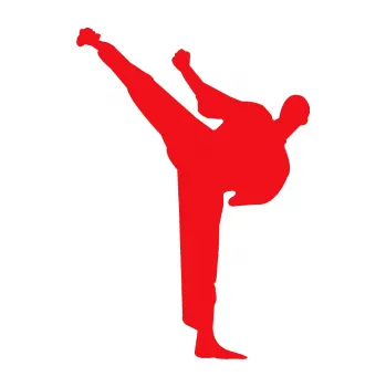 Polep vozidla SAMOLEPKA Karate 001 levá (10 - červená) NA AUTO, NÁLEPKA, FÓLIE, POLEP, TUNING, VLASTNÍ TEXT, TISK, AUTOSAMOLEPKY.cz, POLEPY, OBRÁZEK, LOGO, SAMOLEPKY