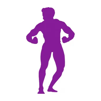 Polep vozidla Kulturista 011 levá (14 - fialová) SAMOLEPKA NA AUTO, NÁLEPKA, FÓLIE, POLEP, TUNING, VLASTNÍ TEXT, TISK, AUTOSAMOLEPKY.cz, POLEPY, OBRÁZEK, LOGO, 3D STICKERS