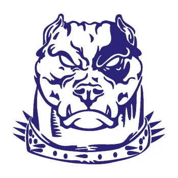 Samolepicí dekorace na vozidlo Pitbull hlava 005 levá (22 - střední modrá) SAMOLEPKA NA AUTO, NÁLEPKA, FÓLIE, POLEP, TUNING, VLASTNÍ TEXT, TISK, AUTOSAMOLEPKY.cz, POLEPY, OBRÁZEK, LOGO, 3D STICKERS