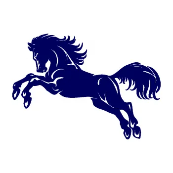 Samolepící dekorace SAMOLEPKA Kůň 062 levá ve skoku (23 - tmavě modrá) NA AUTO, NÁLEPKA, FÓLIE, POLEP, TUNING, VLASTNÍ TEXT, TISK, AUTOSAMOLEPKY.cz, POLEPY, OBRÁZEK, LOGO, SAMOLEPKY