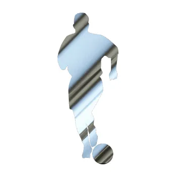 Samolepicí dekorace na vozidlo Fotbalista 043 pravá (80 - chrom fólie stříbrná zrcadlová) SAMOLEPKA NA AUTO, NÁLEPKA, FÓLIE, POLEP, TUNING, VLASTNÍ TEXT, TISK, AUTOSAMOLEPKY.cz, POLEPY, OBRÁZEK, LOGO, 3D STICKERS