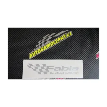 Polep vozidla SAMOLEPKA Fabia limited edition levá (10 - červená) NA AUTO, NÁLEPKA, FÓLIE, POLEP, TUNING, VLASTNÍ TEXT, TISK, AUTOSAMOLEPKY.cz, POLEPY, OBRÁZEK, LOGO, SAMOLEPKY