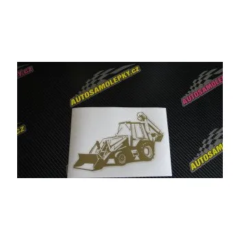 Polep vozidla SAMOLEPKA Bagr 001 levá (10 - červená) NA AUTO, NÁLEPKA, FÓLIE, POLEP, TUNING, VLASTNÍ TEXT, TISK, AUTOSAMOLEPKY.cz, POLEPY, OBRÁZEK, LOGO, SAMOLEPKY