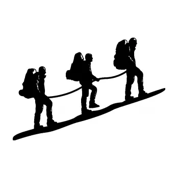 Samolepící dekorace SAMOLEPKA Horolezci pravá (01 - černá) NA AUTO, NÁLEPKA, FÓLIE, POLEP, TUNING, VLASTNÍ TEXT, TISK, AUTOSAMOLEPKY.cz, POLEPY, OBRÁZEK, LOGO, SAMOLEPKY