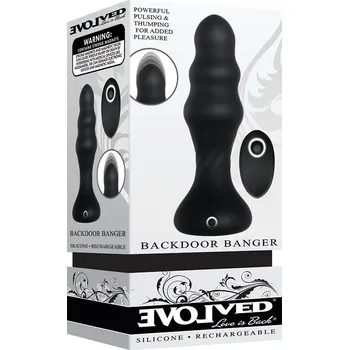 Anální kolík Evolved Backdoor Banger Magnetic Pulsing Thrusting Anal Vibrator Black