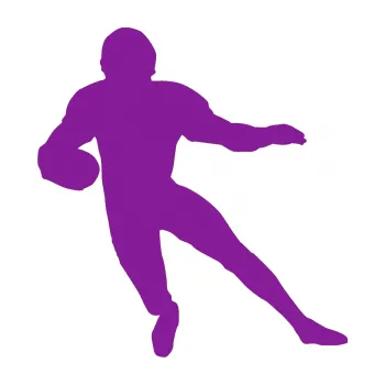 Polep vozidla Americký fotbal 008 levá (14 - fialová) SAMOLEPKA NA AUTO, NÁLEPKA, FÓLIE, POLEP, TUNING, VLASTNÍ TEXT, TISK, AUTOSAMOLEPKY.cz, POLEPY, OBRÁZEK, LOGO, 3D STICKERS