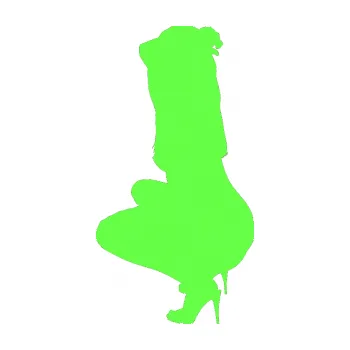 Polep vozidla Erotická žena 031 levá (71 - Fluorescentní zelená) SAMOLEPKA NA AUTO, NÁLEPKA, FÓLIE, POLEP, TUNING, VLASTNÍ TEXT, TISK, AUTOSAMOLEPKY.cz, POLEPY, OBRÁZEK, LOGO, 3D STICKERS