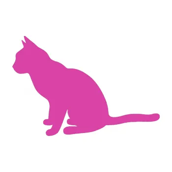 Samolepící dekorace SAMOLEPKA Kočka 008 levá (16 - růžová) NA AUTO, NÁLEPKA, FÓLIE, POLEP, TUNING, VLASTNÍ TEXT, TISK, AUTOSAMOLEPKY.cz, POLEPY, OBRÁZEK, LOGO, SAMOLEPKY
