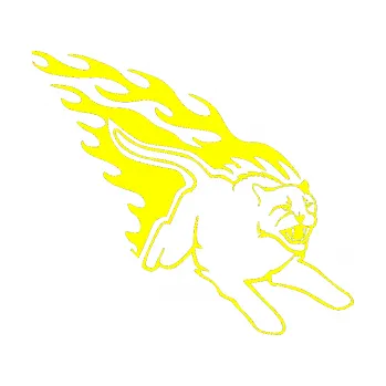 Samolepicí dekorace na vozidlo Animal flames 096 pravá puma (05 - žlutá citron) SAMOLEPKA NA AUTO, NÁLEPKA, FÓLIE, POLEP, TUNING, VLASTNÍ TEXT, TISK, AUTOSAMOLEPKY.cz, POLEPY, OBRÁZEK, LOGO, 3D STICKERS