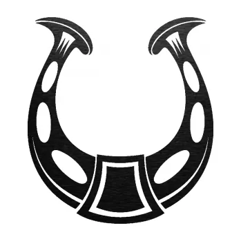 Samolepící dekorace SAMOLEPKA Koňská podkova 001 (63 - škrábaný kov černý) NA AUTO, NÁLEPKA, FÓLIE, POLEP, TUNING, VLASTNÍ TEXT, TISK, AUTOSAMOLEPKY.cz, POLEPY, OBRÁZEK, LOGO, SAMOLEPKY