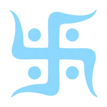 samolepka Náboženský symbol Džinismus Svastika (03 - světle modrá) SAMOLEPKA NA AUTO, NÁLEPKA, FÓLIE, POLEP, TUNING, VLASTNÍ TEXT, TISK, AUTOSAMOLEPKY.cz, POLEPY, OBRÁZEK, LOGO, 3D STICKERS