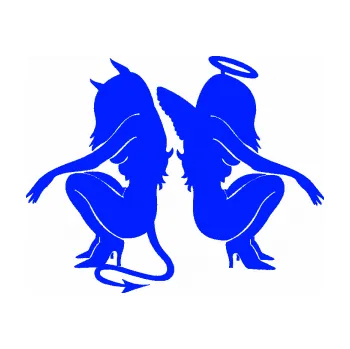 Polep vozidla Čertice 007 levá s andělem (19 - modrá dynamic) SAMOLEPKA NA AUTO, NÁLEPKA, FÓLIE, POLEP, TUNING, VLASTNÍ TEXT, TISK, AUTOSAMOLEPKY.cz, POLEPY, OBRÁZEK, LOGO, 3D STICKERS