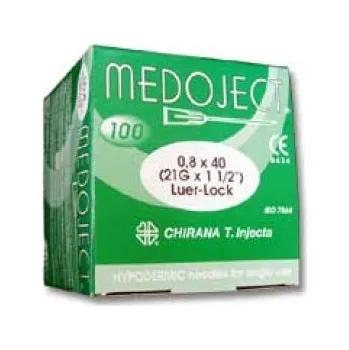 Injekční jehla Inj.jehla 0.80x40 zelená Chirana 100ks jednoráz.