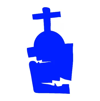 Samolepící dekorace Halloween 014 levá náhrobek (19 - modrá dynamic) SAMOLEPKA NA AUTO, NÁLEPKA, FÓLIE, POLEP, TUNING, VLASTNÍ TEXT, TISK, AUTOSAMOLEPKY.cz, POLEPY, OBRÁZEK, LOGO, 3D STICKERS