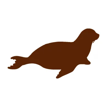 Samolepící dekorace Lachtan 001 pravá (15 - hnědá) SAMOLEPKA NA AUTO, NÁLEPKA, FÓLIE, POLEP, TUNING, VLASTNÍ TEXT, TISK, AUTOSAMOLEPKY.cz, POLEPY, OBRÁZEK, LOGO, 3D STICKERS