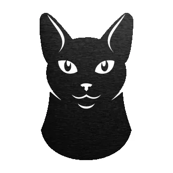 Samolepící dekorace SAMOLEPKA Kočka 005 levá (63 - škrábaný kov černý) NA AUTO, NÁLEPKA, FÓLIE, POLEP, TUNING, VLASTNÍ TEXT, TISK, AUTOSAMOLEPKY.cz, POLEPY, OBRÁZEK, LOGO, SAMOLEPKY