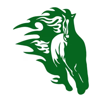 Samolepicí dekorace na vozidlo Animal flames 007 pravá kůň (20 - tmavě zelená) SAMOLEPKA NA AUTO, NÁLEPKA, FÓLIE, POLEP, TUNING, VLASTNÍ TEXT, TISK, AUTOSAMOLEPKY.cz, POLEPY, OBRÁZEK, LOGO, 3D STICKERS