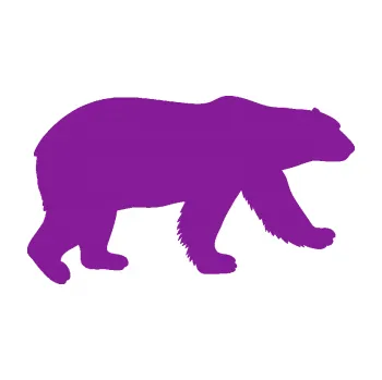 Samolepící dekorace Lední medvěd 002 pravá (14 - fialová) SAMOLEPKA NA AUTO, NÁLEPKA, FÓLIE, POLEP, TUNING, VLASTNÍ TEXT, TISK, AUTOSAMOLEPKY.cz, POLEPY, OBRÁZEK, LOGO, 3D STICKERS