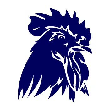 Samolepící dekorace SAMOLEPKA Kohout 001 pravá (23 - tmavě modrá) NA AUTO, NÁLEPKA, FÓLIE, POLEP, TUNING, VLASTNÍ TEXT, TISK, AUTOSAMOLEPKY.cz, POLEPY, OBRÁZEK, LOGO, SAMOLEPKY