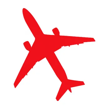 Polep vozidla SAMOLEPKA Letadlo 018 levá (10 - červená) NA AUTO, NÁLEPKA, FÓLIE, POLEP, TUNING, VLASTNÍ TEXT, TISK, AUTOSAMOLEPKY.cz, POLEPY, OBRÁZEK, LOGO, SAMOLEPKY