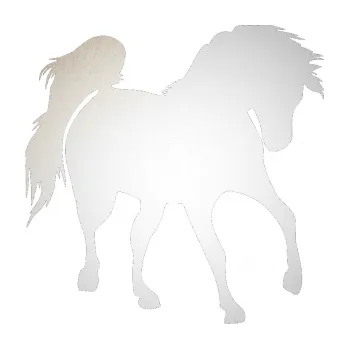 Samolepící dekorace Kůň 032 pravá (82 - odrazková reflexní bílá) SAMOLEPKA NA AUTO, NÁLEPKA, FÓLIE, POLEP, TUNING, VLASTNÍ TEXT, TISK, AUTOSAMOLEPKY.cz, POLEPY, OBRÁZEK, LOGO, 3D STICKERS