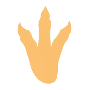 Samolepící dekorace Dinosaurus stopa 001 levá (08 - béžová) SAMOLEPKA NA AUTO, NÁLEPKA, FÓLIE, POLEP, TUNING, VLASTNÍ TEXT, TISK, AUTOSAMOLEPKY.cz, POLEPY, OBRÁZEK, LOGO, 3D STICKERS