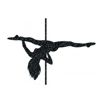 Samolepicí dekorace na vozidlo Pole dance 002 levá tanec na tyči (85 - Ultra Metalic černá) SAMOLEPKA NA AUTO, NÁLEPKA, FÓLIE, POLEP, TUNING, VLASTNÍ TEXT, TISK, AUTOSAMOLEPKY.cz, POLEPY, OBRÁZEK, LOGO, 3D STICKERS