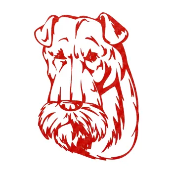 samolepka Pes 006 levá Knírač (53 - 3D karbon červený) SAMOLEPKA NA AUTO, NÁLEPKA, FÓLIE, POLEP, TUNING, VLASTNÍ TEXT, TISK, AUTOSAMOLEPKY.cz, POLEPY, OBRÁZEK, LOGO, 3D STICKERS