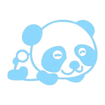 Samolepící dekorace SAMOLEPKA Panda 003 pravá (03 - světle modrá) NA AUTO, NÁLEPKA, FÓLIE, POLEP, TUNING, VLASTNÍ TEXT, TISK, AUTOSAMOLEPKY.cz, POLEPY, OBRÁZEK, LOGO, SAMOLEPKY