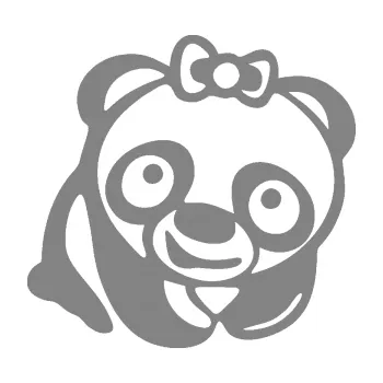 Samolepící dekorace SAMOLEPKA Panda baby pravá (17 - šedá) NA AUTO, NÁLEPKA, FÓLIE, POLEP, TUNING, VLASTNÍ TEXT, TISK, AUTOSAMOLEPKY.cz, POLEPY, OBRÁZEK, LOGO, SAMOLEPKY