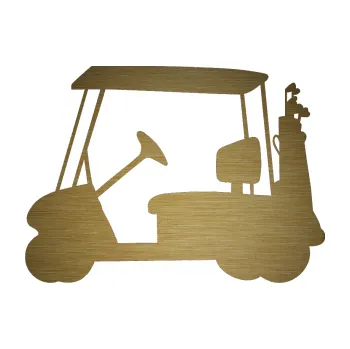 Polep vozidla SAMOLEPKA Golfista 012 levá vozík (64 - škrábaný kov zlatý) NA AUTO, NÁLEPKA, FÓLIE, POLEP, TUNING, VLASTNÍ TEXT, TISK, AUTOSAMOLEPKY.cz, POLEPY, OBRÁZEK, LOGO, SAMOLEPKY