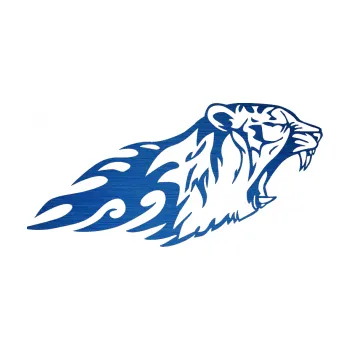 Samolepicí dekorace na vozidlo Animal flames 073 pravá tygr (65 - škrábaný kov modrý) SAMOLEPKA NA AUTO, NÁLEPKA, FÓLIE, POLEP, TUNING, VLASTNÍ TEXT, TISK, AUTOSAMOLEPKY.cz, POLEPY, OBRÁZEK, LOGO, 3D STICKERS