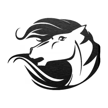 Samolepící dekorace SAMOLEPKA Kůň 070 levá hlava s vlající hřívou (63 - škrábaný kov černý) NA AUTO, NÁLEPKA, FÓLIE, POLEP, TUNING, VLASTNÍ TEXT, TISK, AUTOSAMOLEPKY.cz, POLEPY, OBRÁZEK, LOGO, SAMOLEPKY